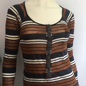 We the free people long sleeve Henley shirt